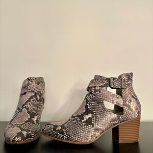 Snakeskin Ankle Boots 9.5